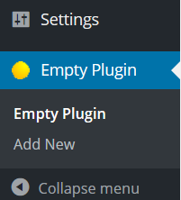 wordpress plugin admin menu